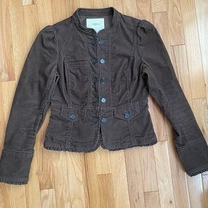 Anthropologie Brown Corduroy Jacket